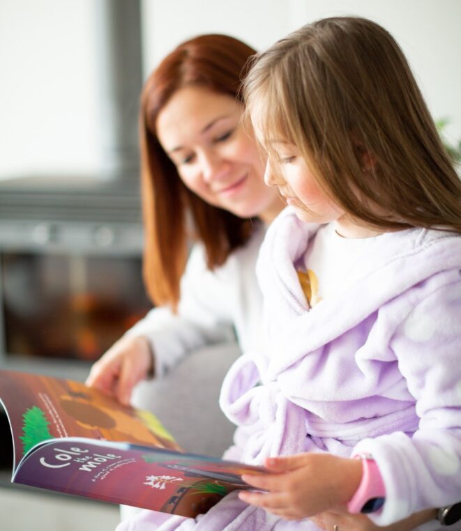 Cole the mole - Girl reading Cole the mole - heart-warming children's story set in the African wilderness